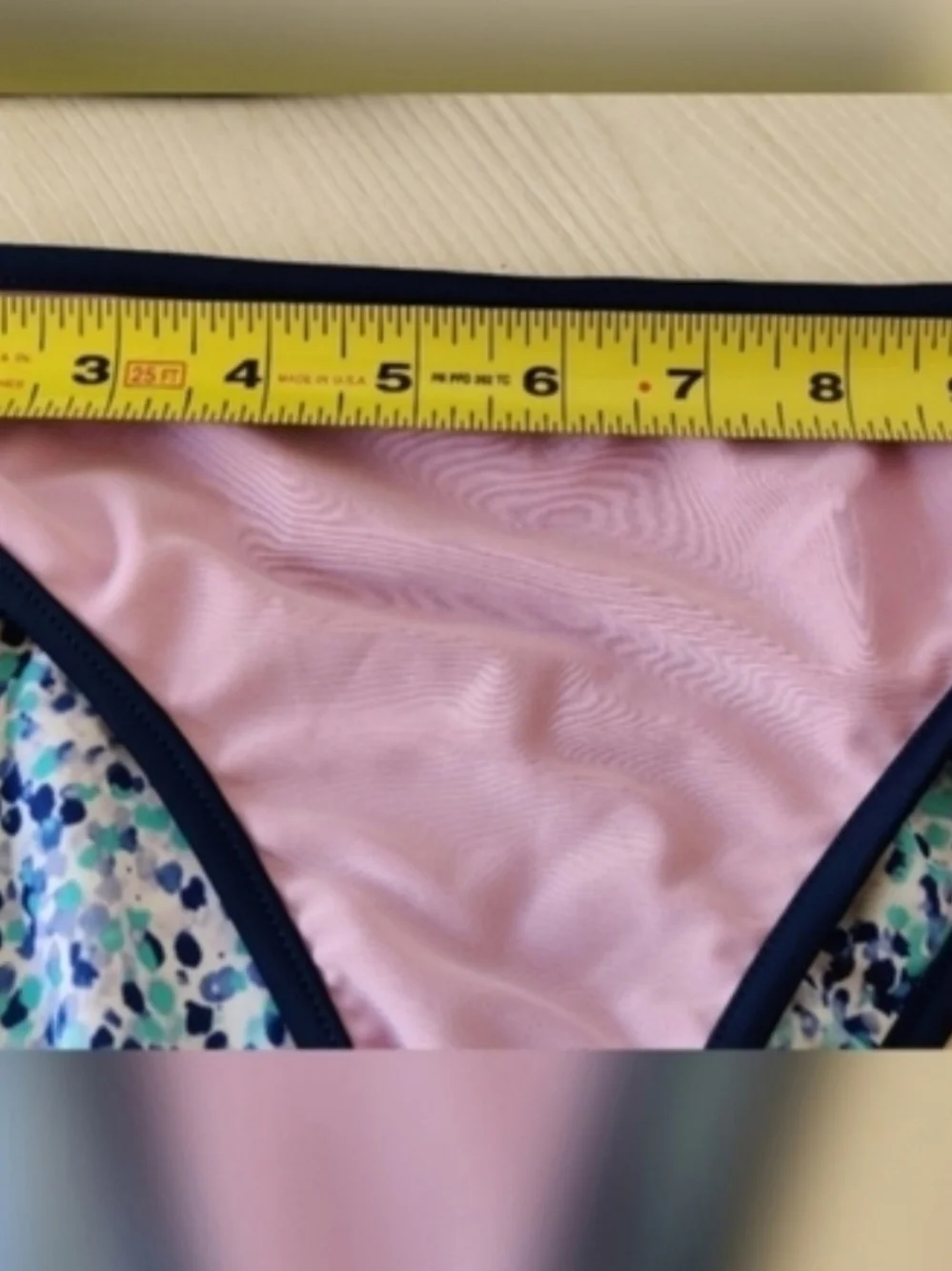 Eddie Bauer Girls Two Piece Reversible Blue/Pink Swimsuit Size XS(4/5)